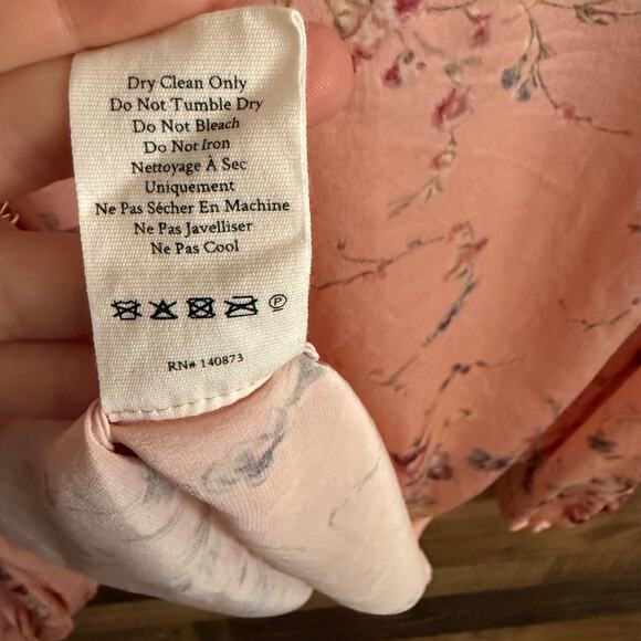 LoveShackFancy Talia Silk Top in Duchess Women's Size XS - Picture 6 of 6